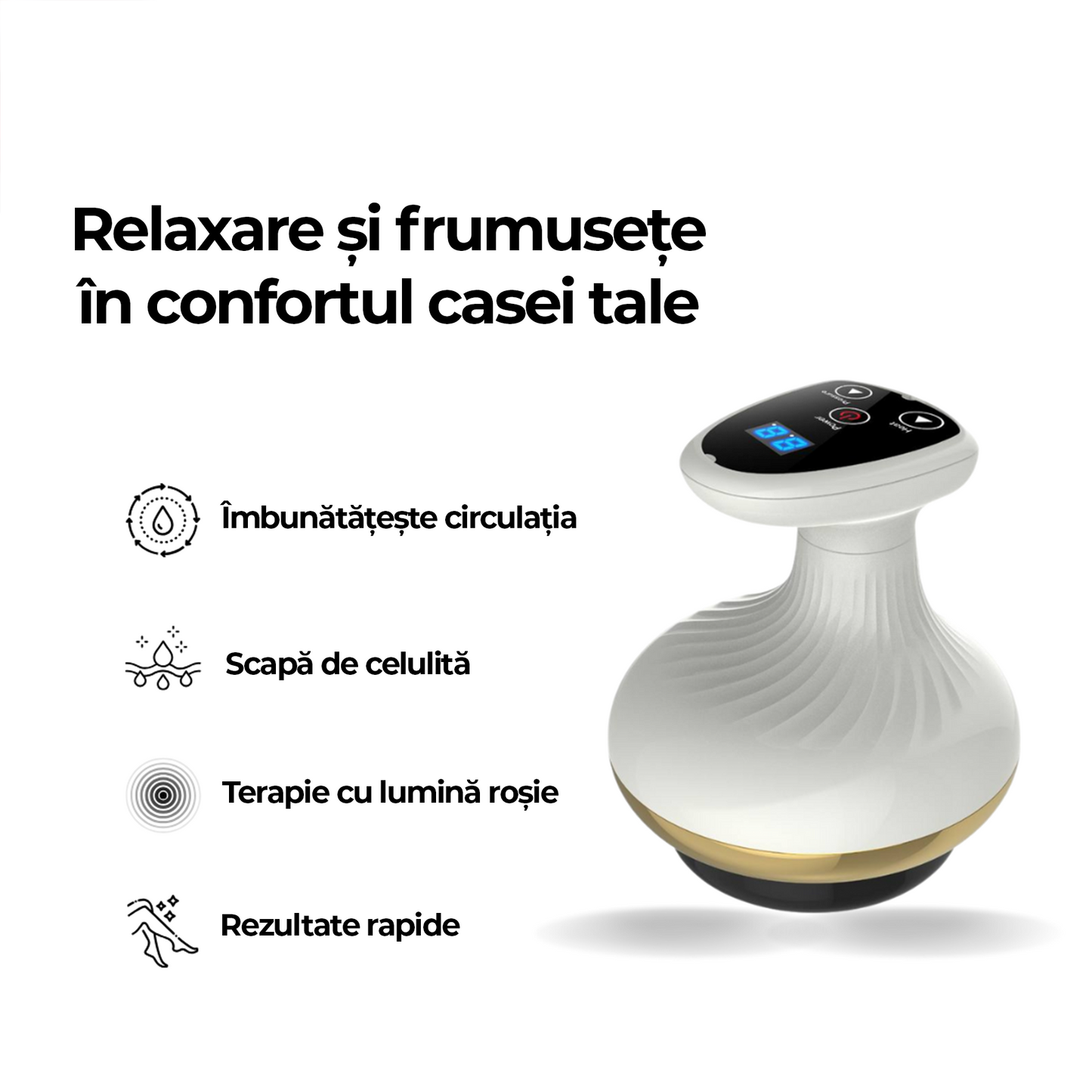 Aparat de masaj anti-celulită cu vacuum