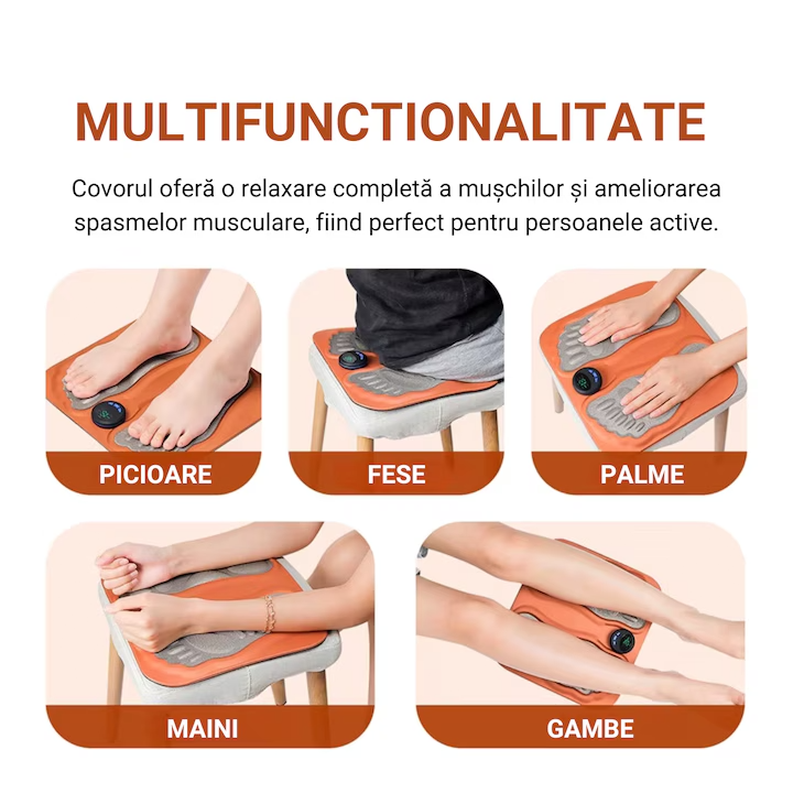 Covor de masaj electric pentru picioare