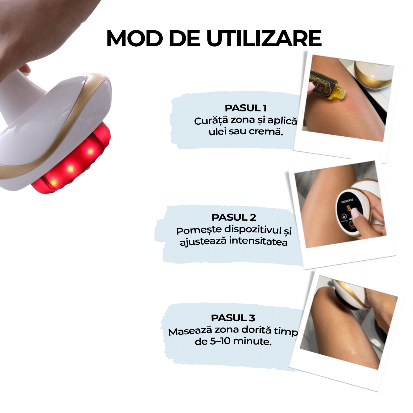 Aparat de masaj anti-celulită cu vacuum