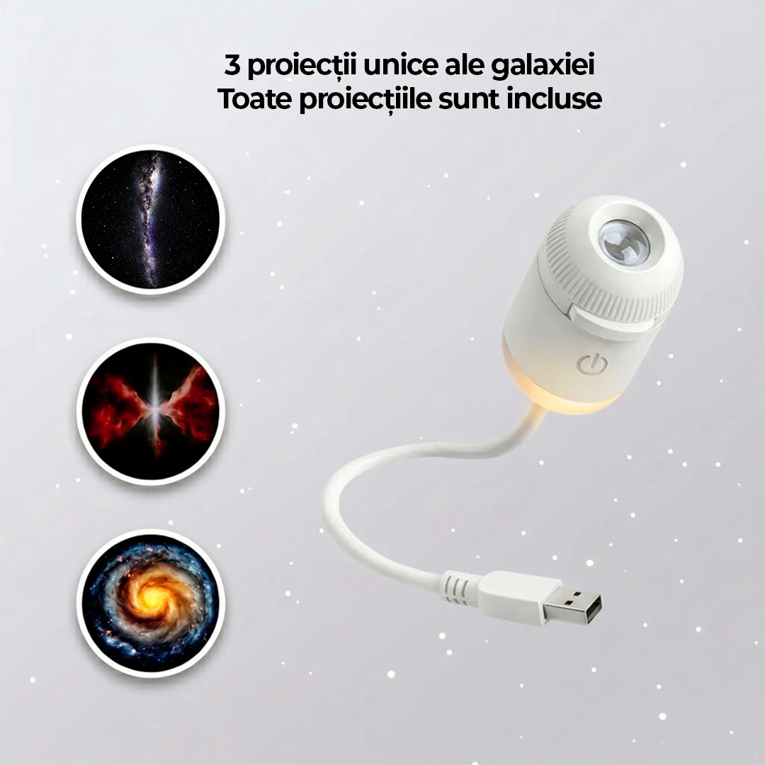 Proiector de lumină cu efect de univers
