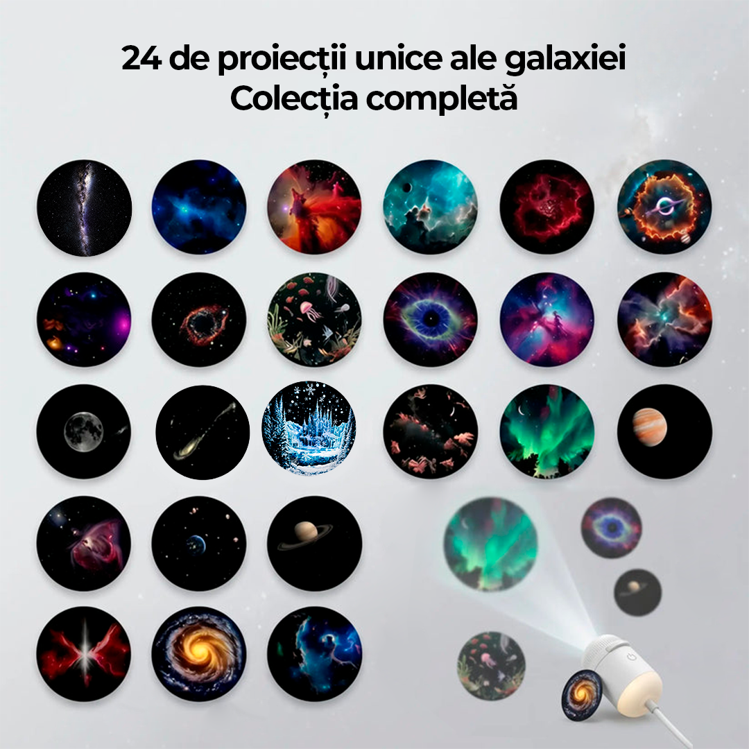 Proiector de lumină cu efect de univers