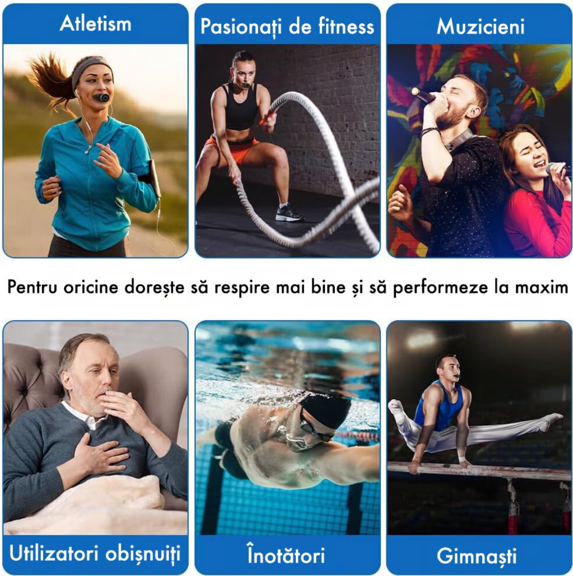 Dispozitiv AirTech pentru antrenarea respiratiei și creșterea rezistenței la efort
