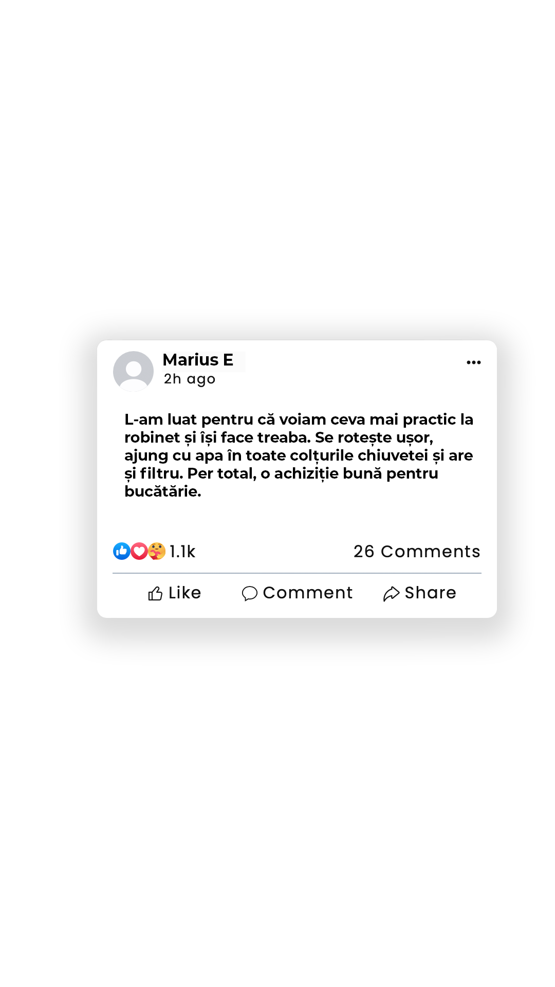 RECENZII CLIENTI FACEBOOK
