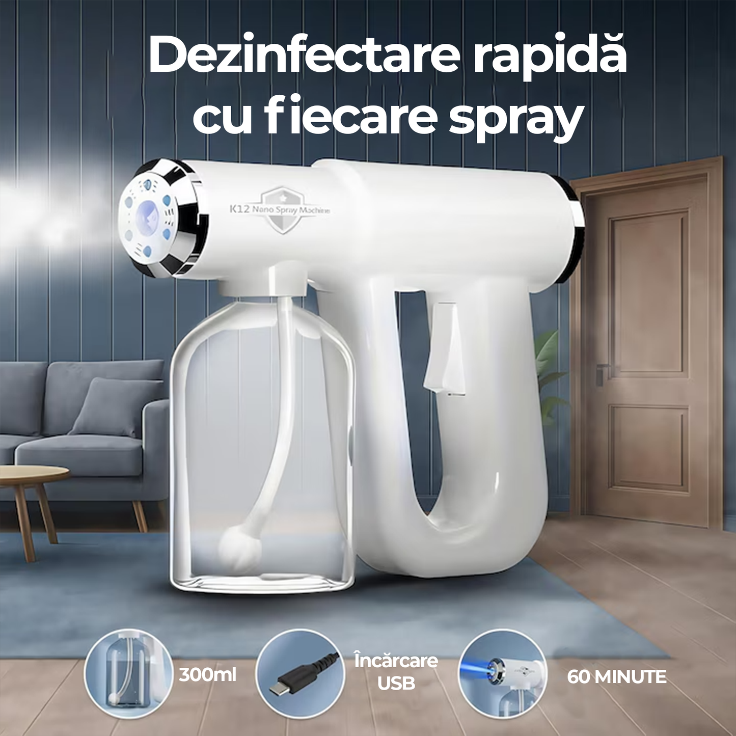 Pistol Cu Spray Dezinfectant