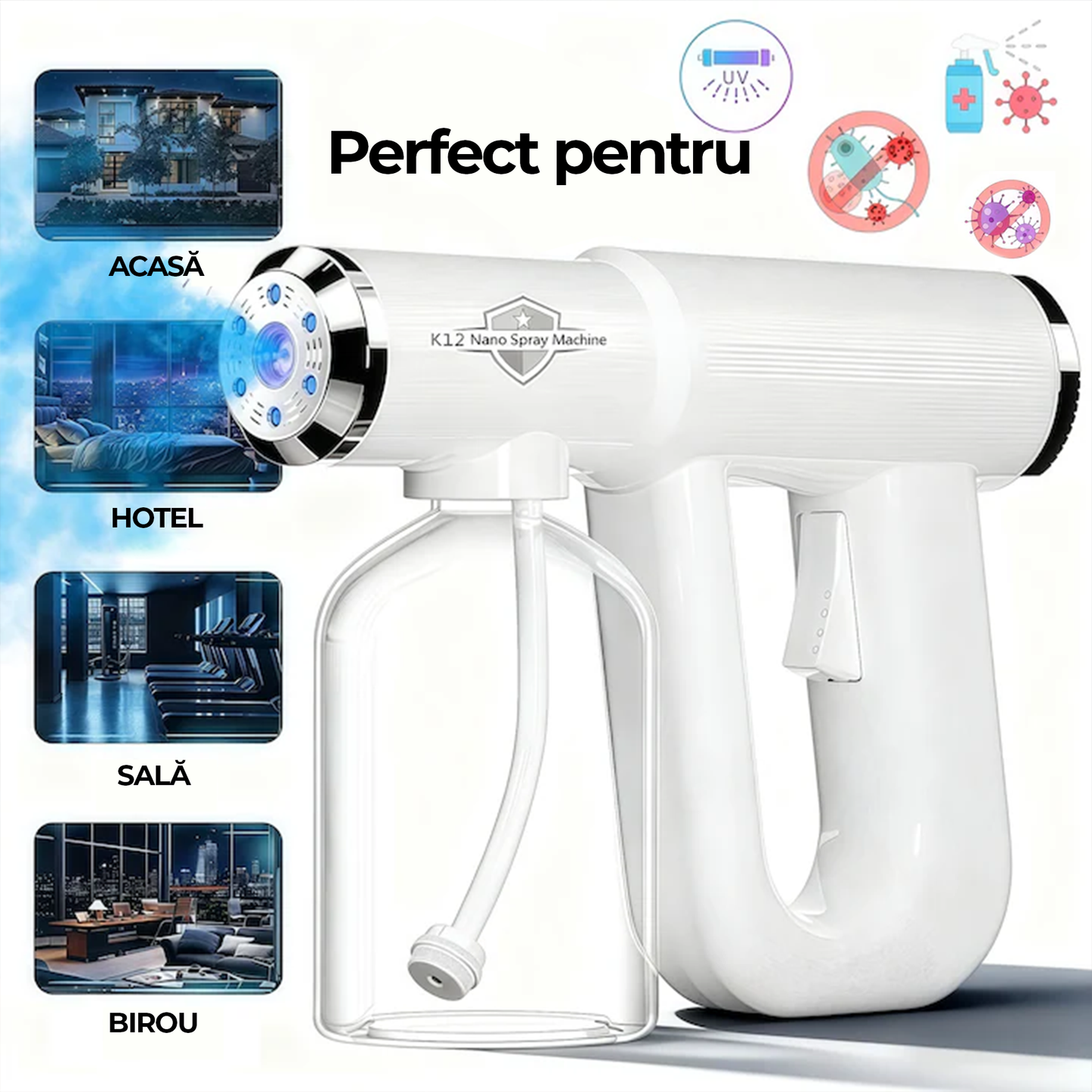 Pistol Cu Spray Dezinfectant