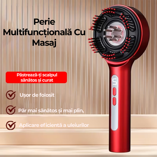 Perie De Masaj Pentru Scalp Cu Lumină Rosie
