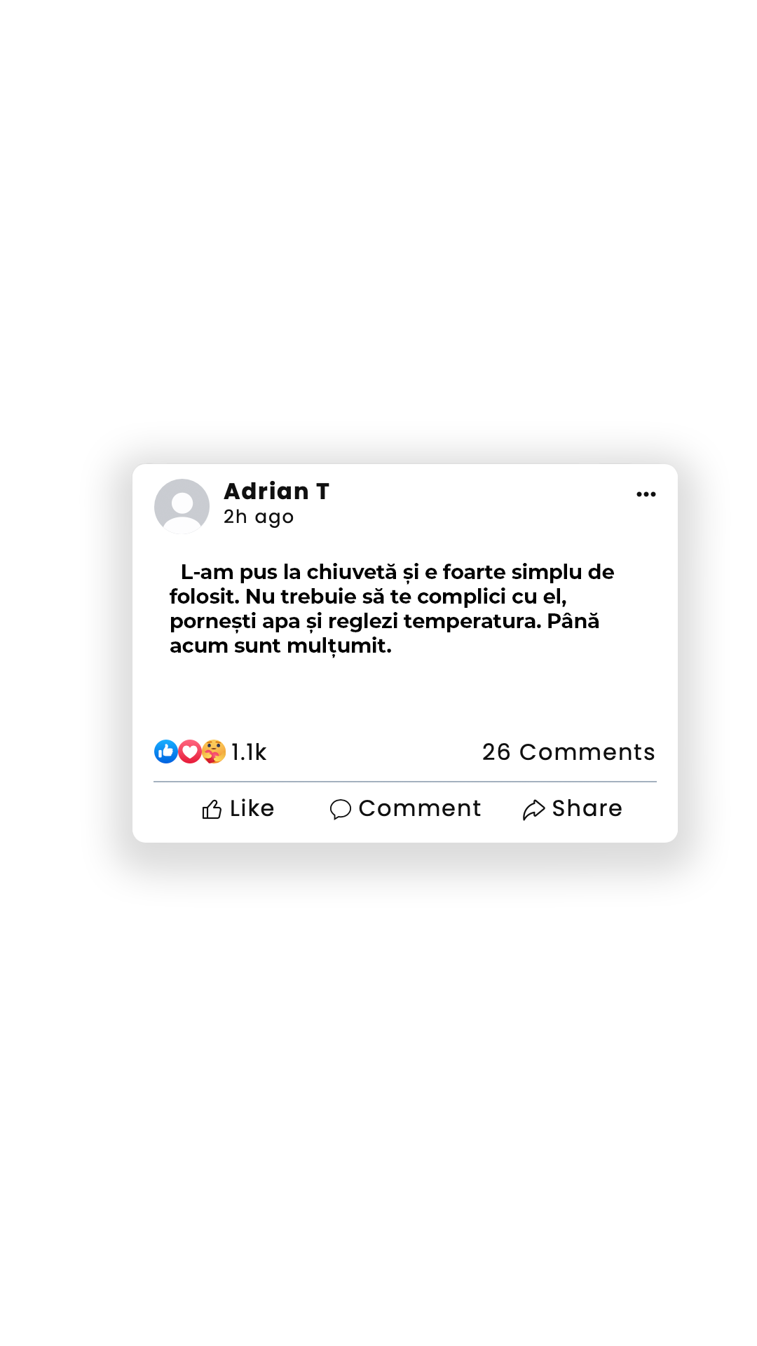RECENZII CLIENTI FACEBOOK